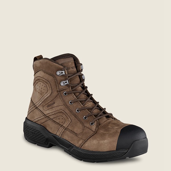 Botas de Seguridad Red Wing Hombre Marrom/Negros - Exos Lite - 6-Inch Waterproof Toe - 942-WOMKJN